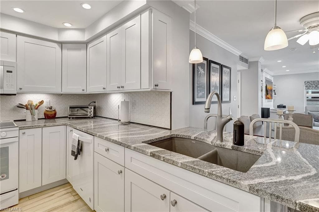 Kitchen featuring recessed lights and warm feeling!