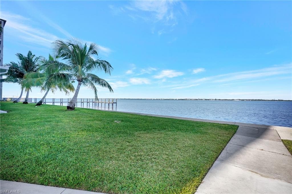 Water view towards dock