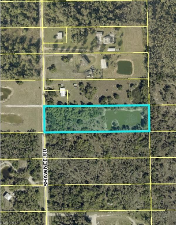 Map / location with property parcel outlined
