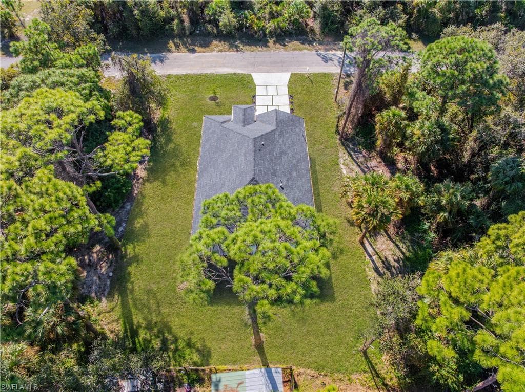 View from above of property