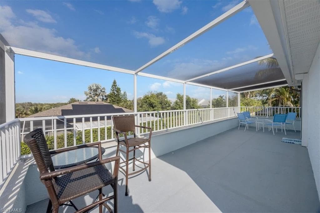 Screened deck with new screens and decking