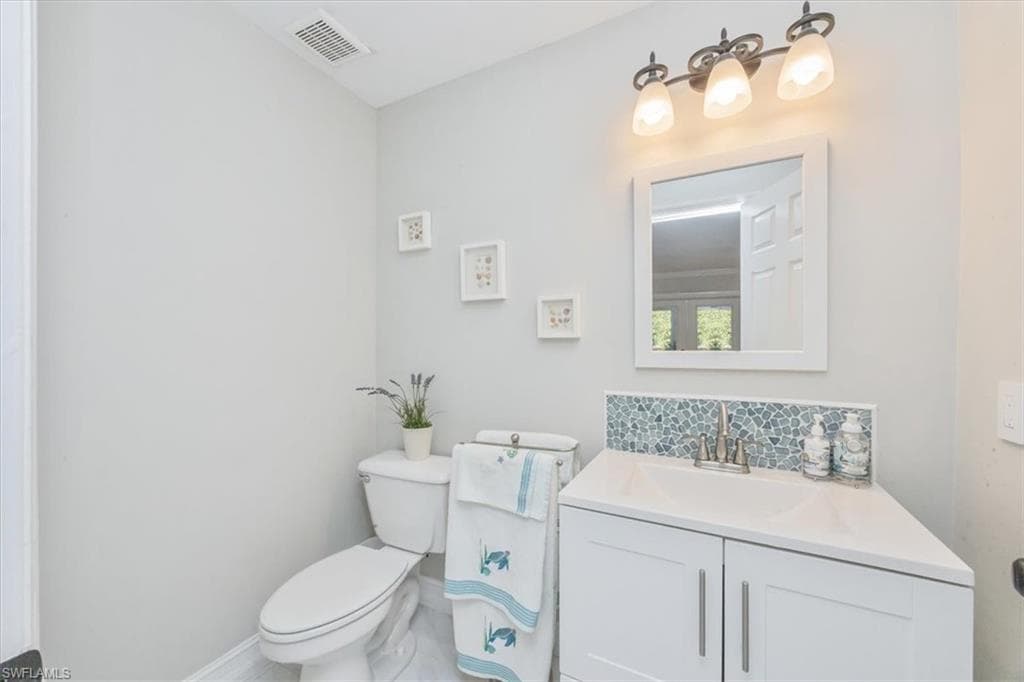Half bathroom downstairs