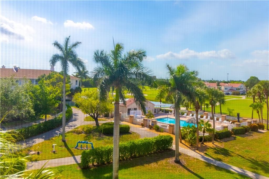 View out the back of condo
