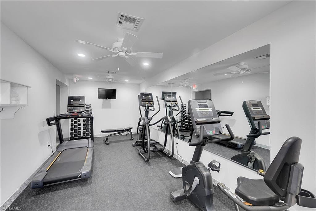 Community Fitness, when you just want a quick workout before heading to the beach.