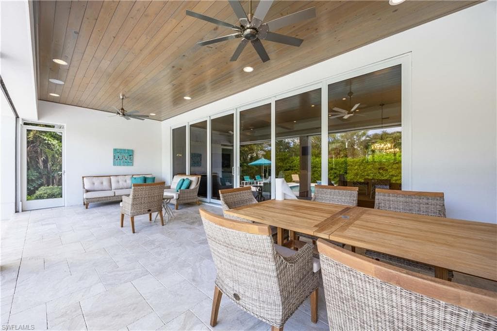 Tongue and Grove Ceiling on Patio