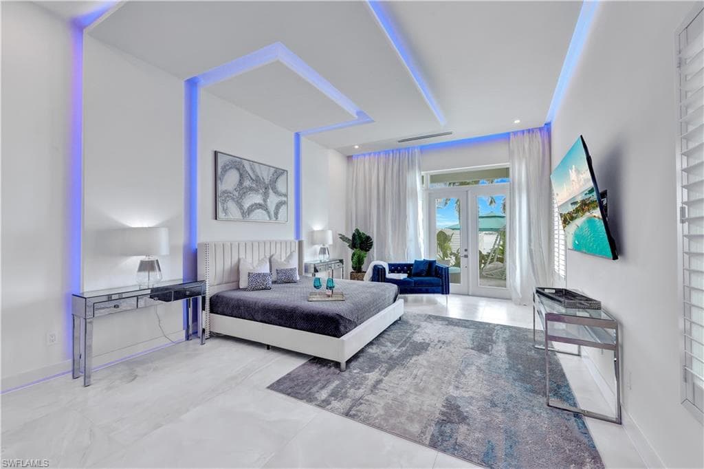 Bedroom with french doors and access to your own terrace