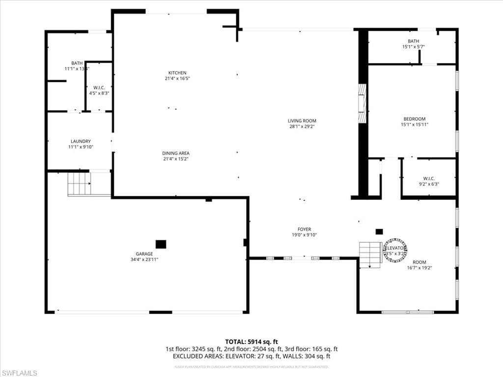View of floor plan / room layout