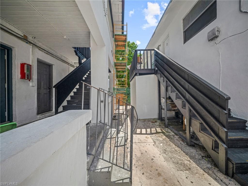 View of patio / terrace featuring stairway