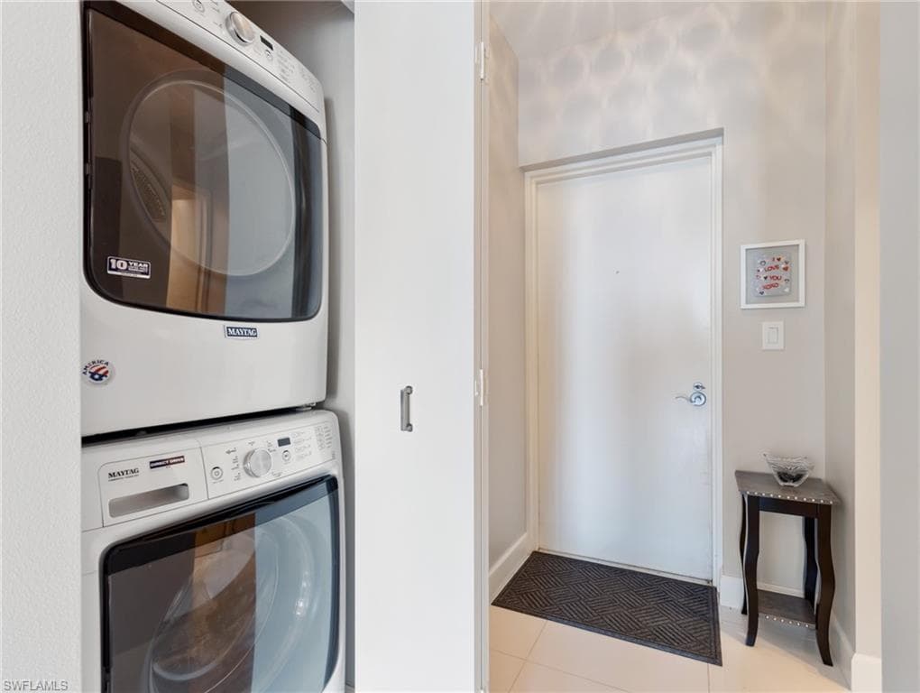 stacked washer and dryer