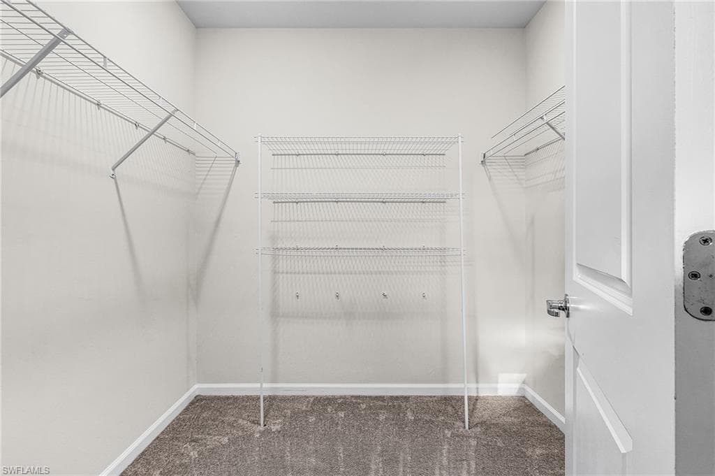 Spacious closet featuring carpet floors in Primary suite