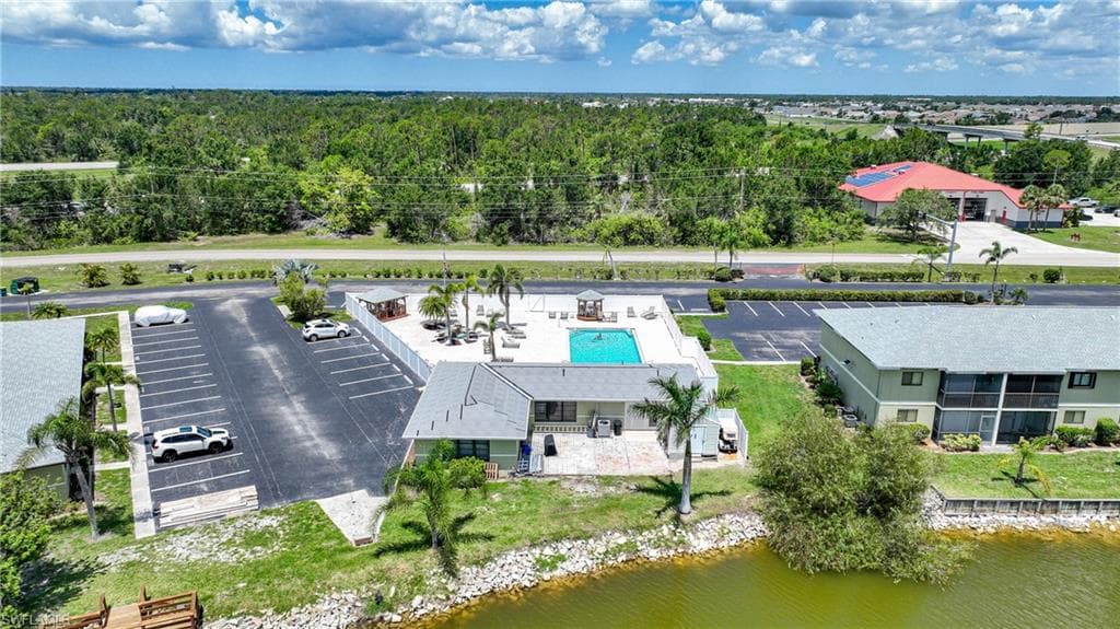 Drone / aerial view of a large body of water