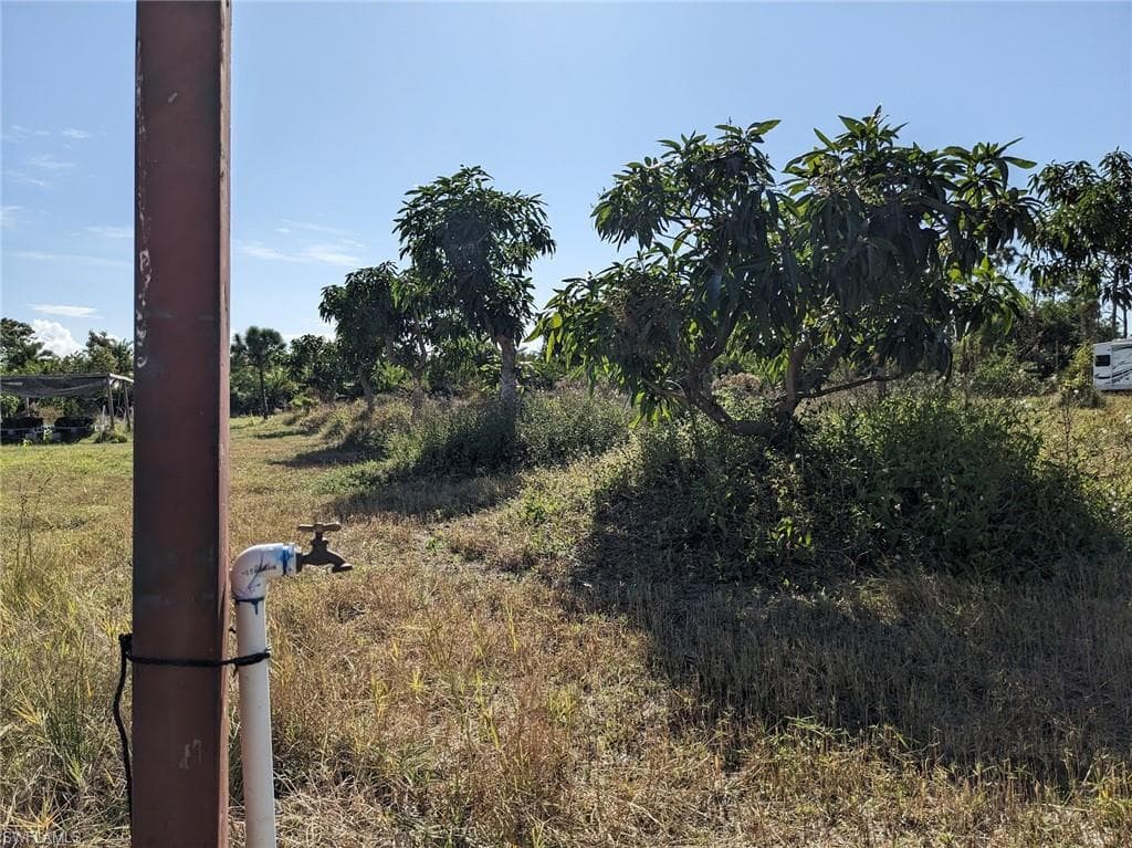 Water spigot on left side of property