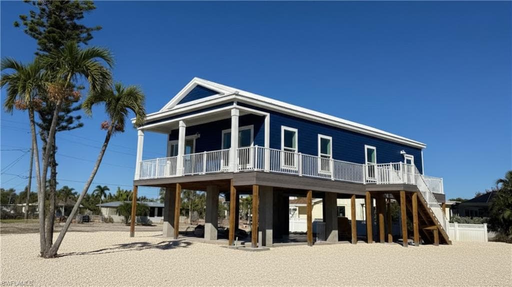 Beach home with metal roof & front & side deck-VIRTUALLY EDITED