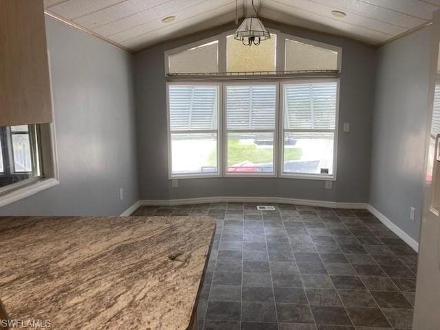vaulted ceiling, healthy amount of natural light