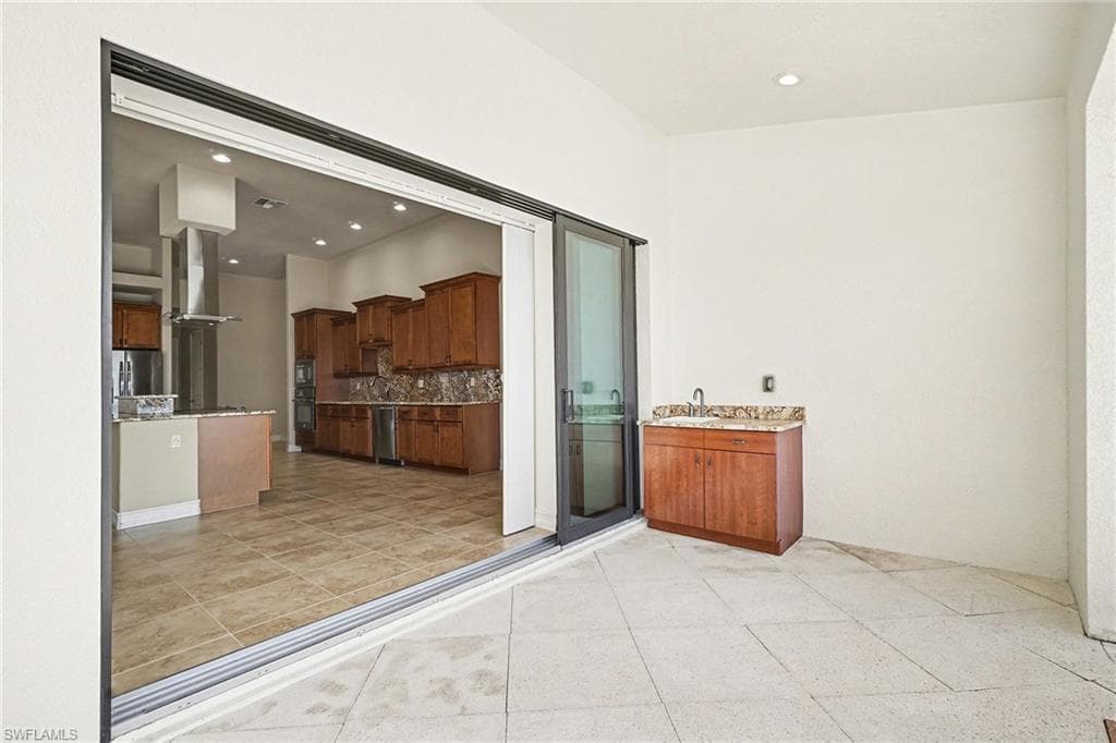 Kitchen opens to the outdoors prefect for entertaining