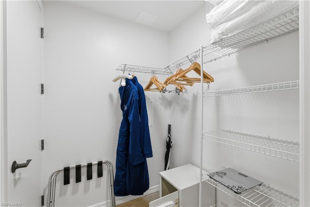 View of spacious closet