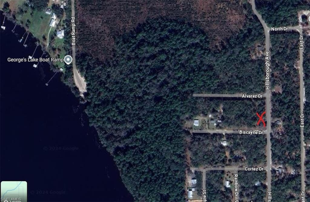 Aerial overview of property's location