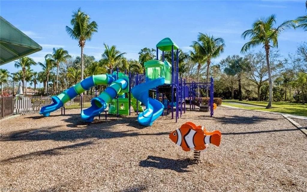 View of community jungle gym