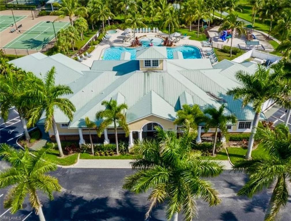 Community club house, pool, tennis courts, jungle gym