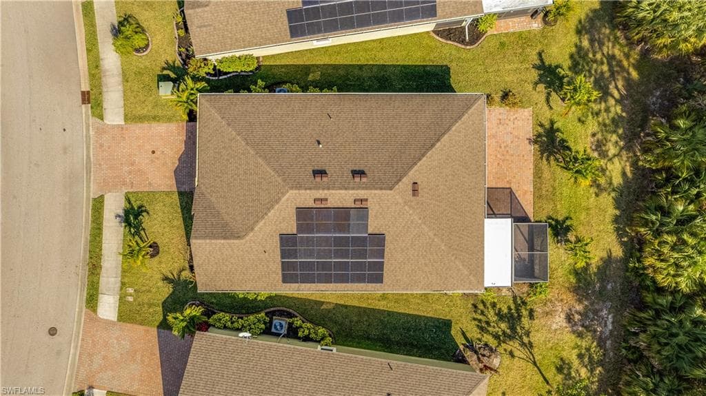 View from above of property