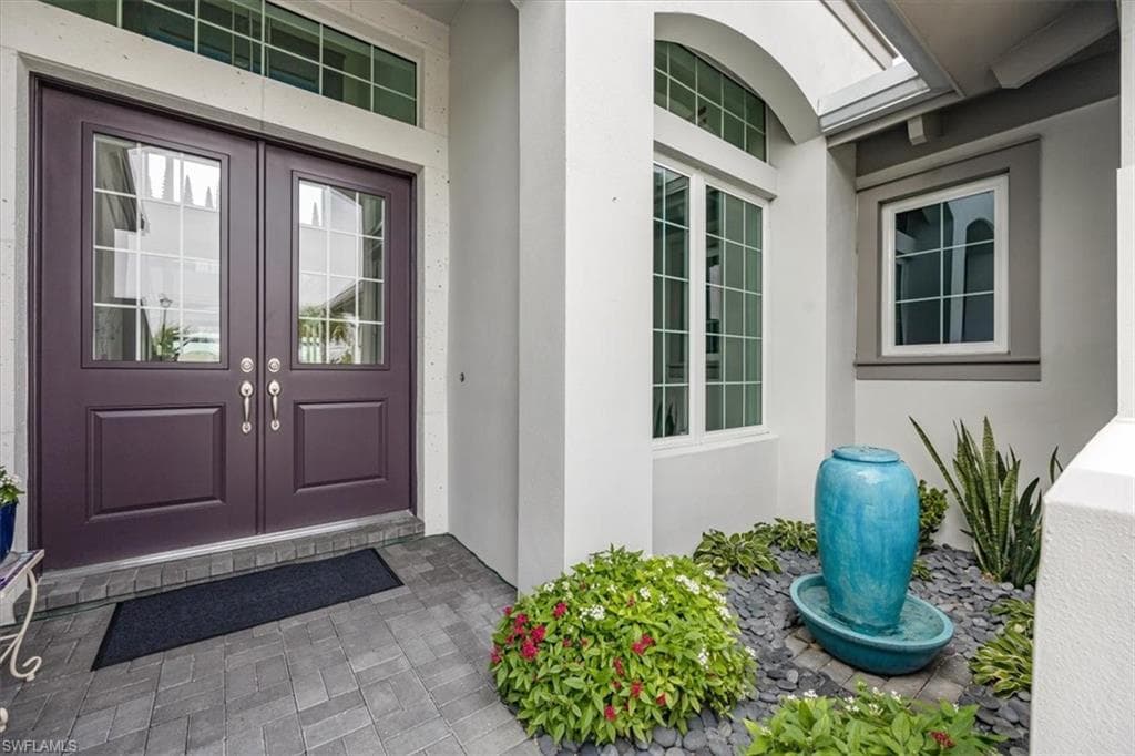 Welcoming double door entrance