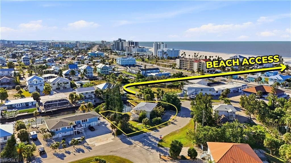 View of urban area with a nearby body of water - Virtually Edited Image