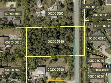 Map of property location featuring property parcel outlined