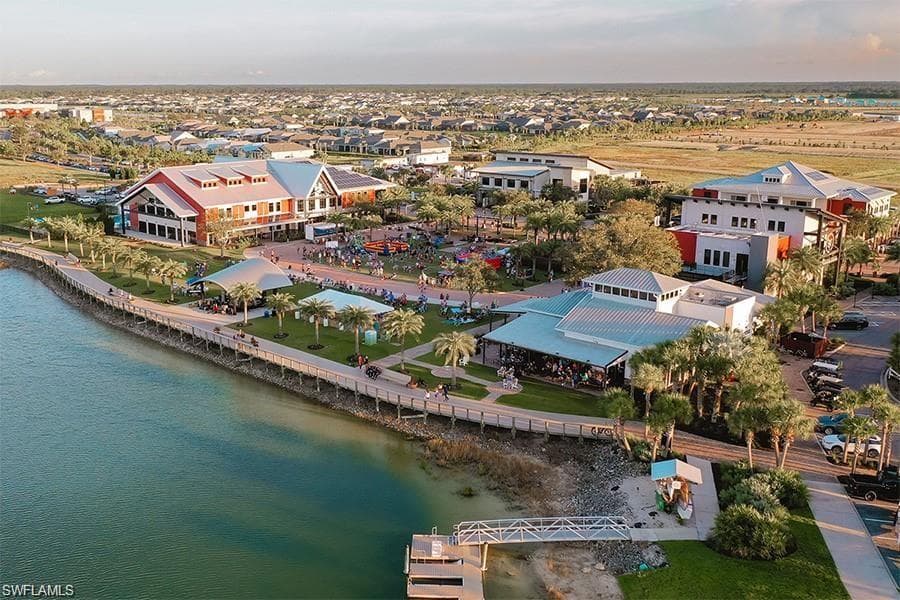 Bird's eye view of a large body of water