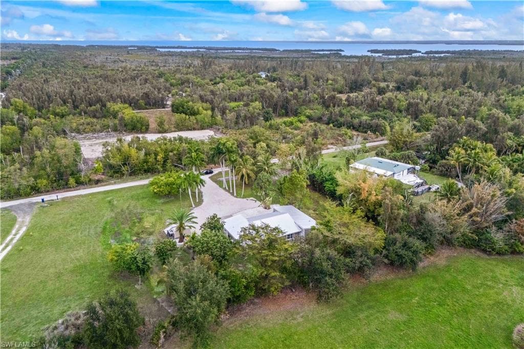 Expansive, private acreage surrounded by nature with mature fruit trees—plenty of room for boats, RVs, gardening, or enjoying island living.
