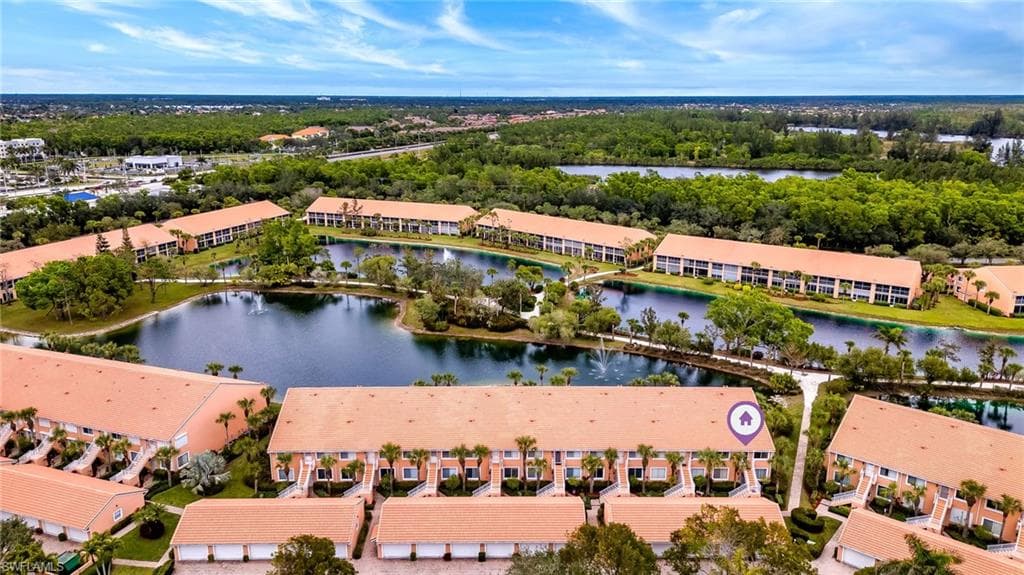 Bird's eye view of a large body of water