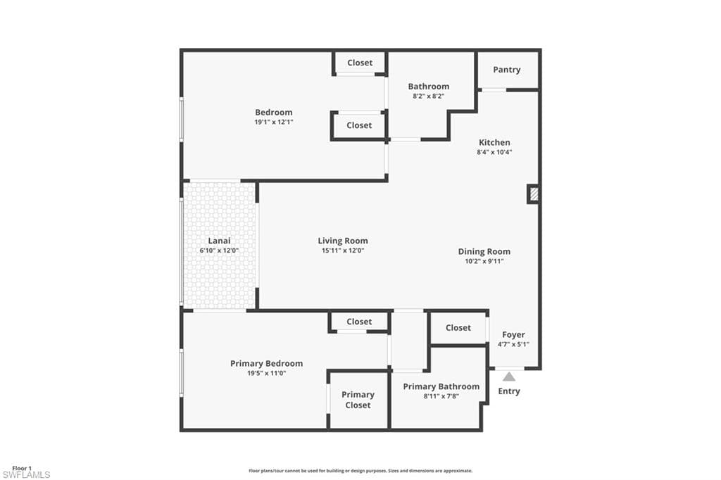View of floor plan / room layout