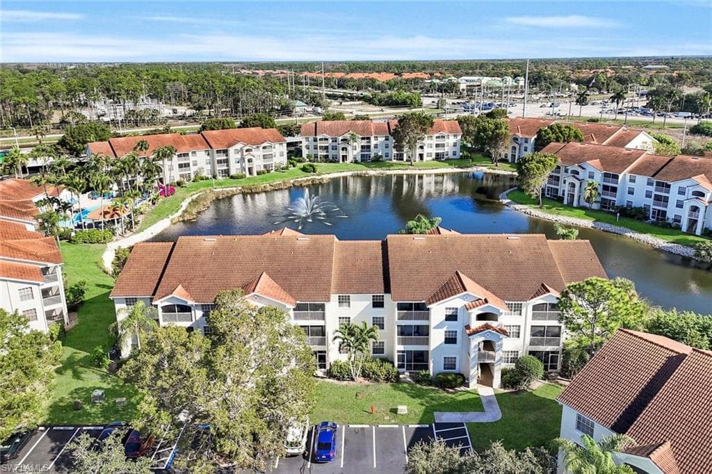 Aerial view of apartment complex