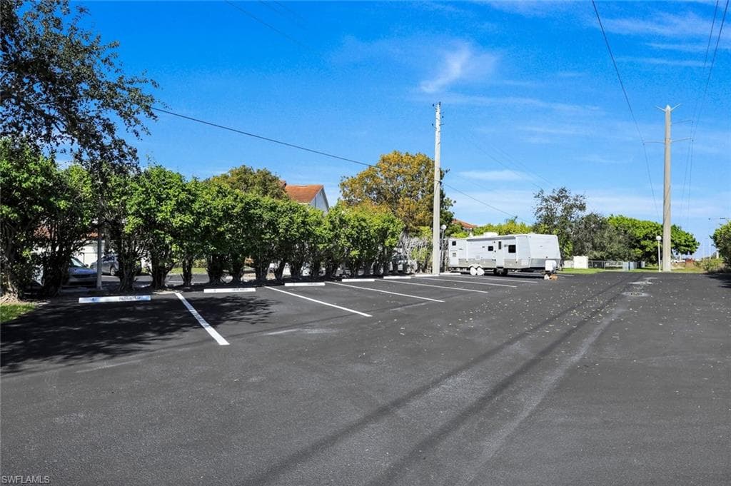 RV and boat parking lot is part of the community.