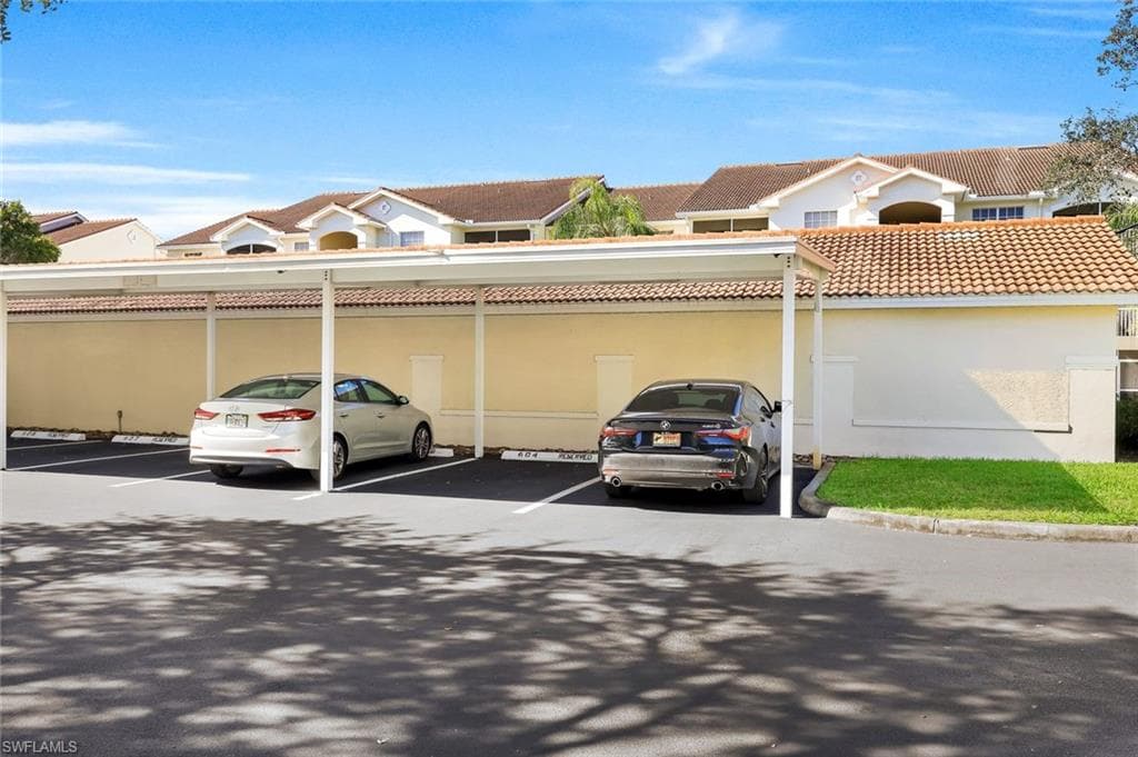 Reserved covered carport for your car.