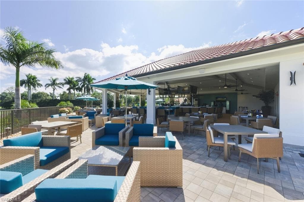 View of patio / terrace featuring outdoor lounge area and a ceiling fan
