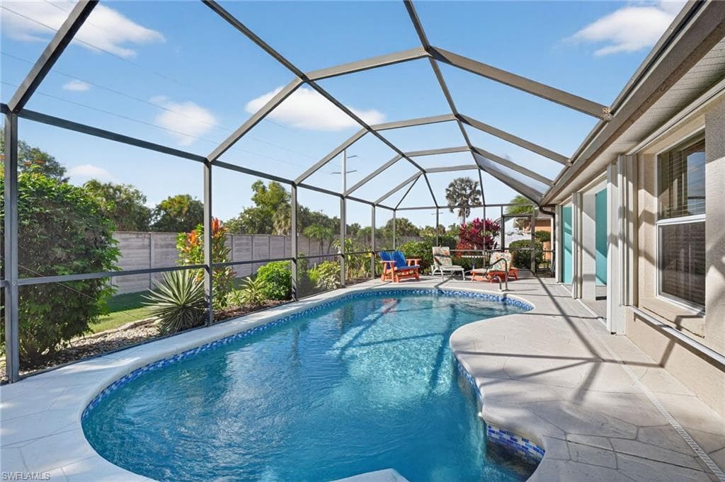 Heated swimming pool and lanai.