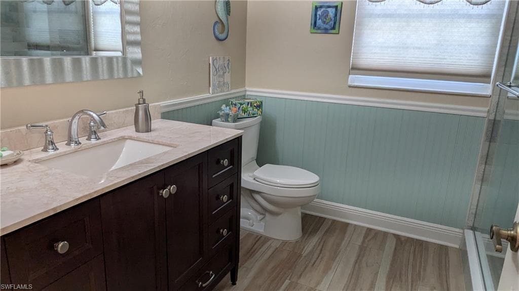 The tastefully updated Guest Bathroom is shared by Guest Bedrooms 1 & 2