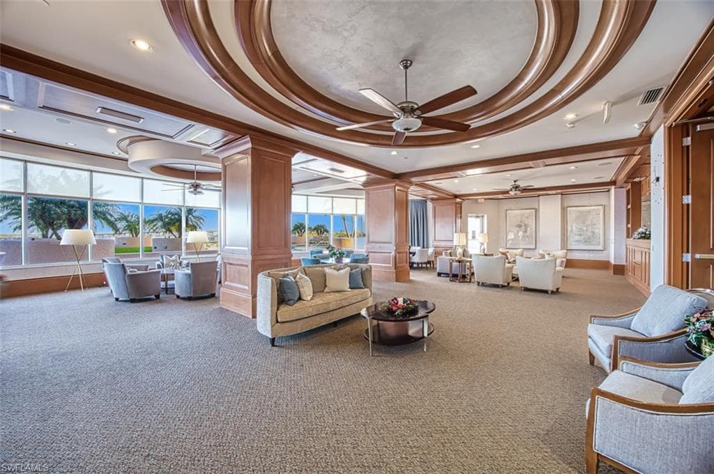 Common area with recessed lighting