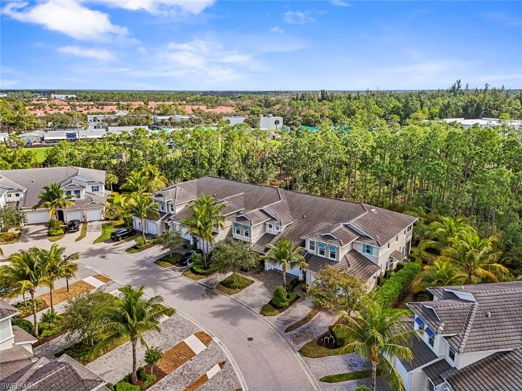 Aerial view of residential area