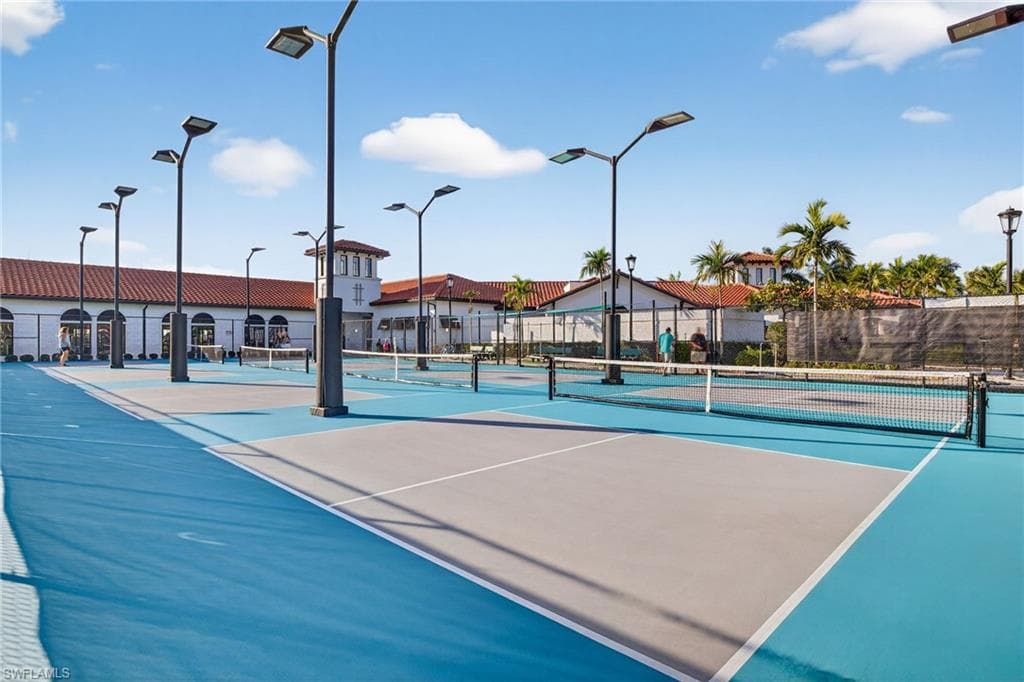 View of tennis court