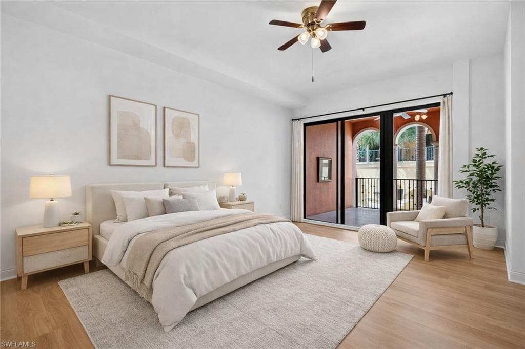 Virtually staged Primary bedroom