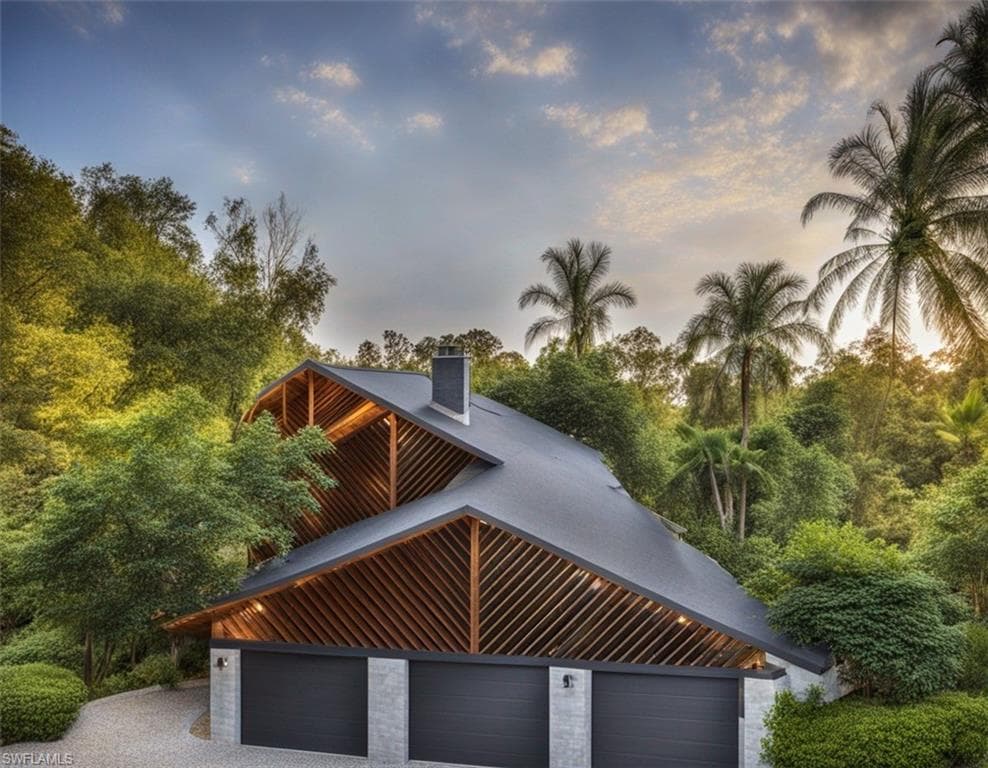 Digital Rendering View of community featuring a garage