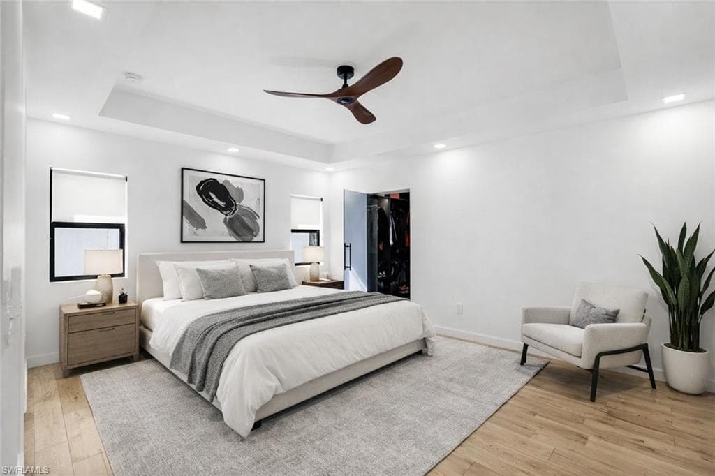 Virtually Staged Master Bedroom