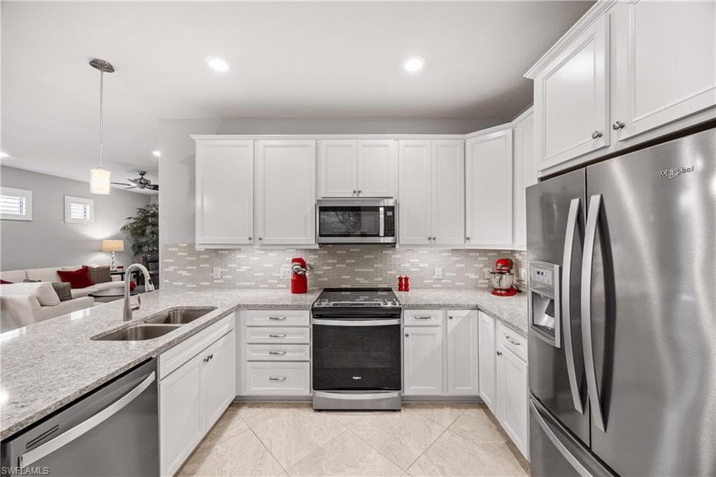Kitchen open and bright