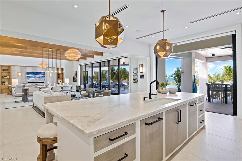 Kitchen designed for holidays, parties, family gatherings, or an intimate dinner