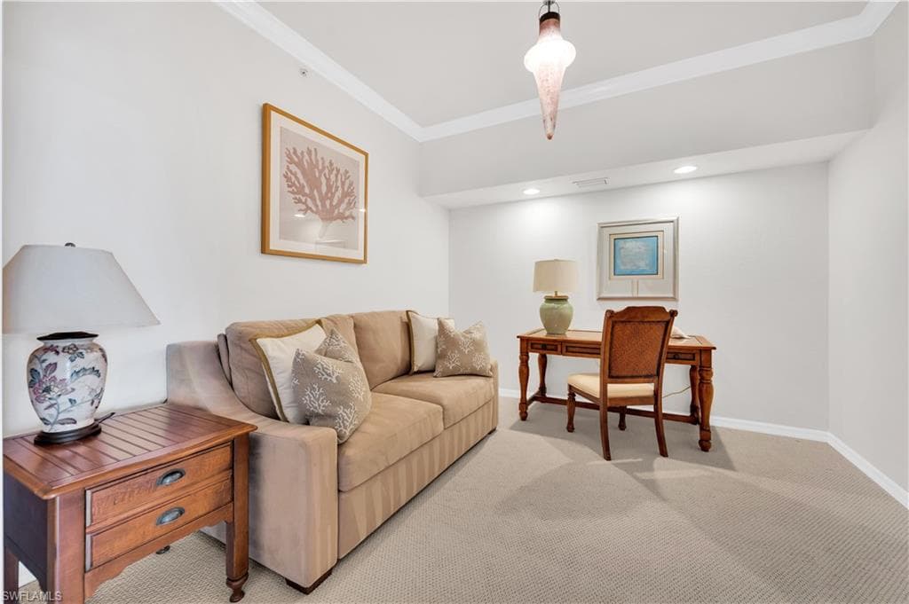 Den could be used as a bedroom. Currently they have added a sleeper sofa.