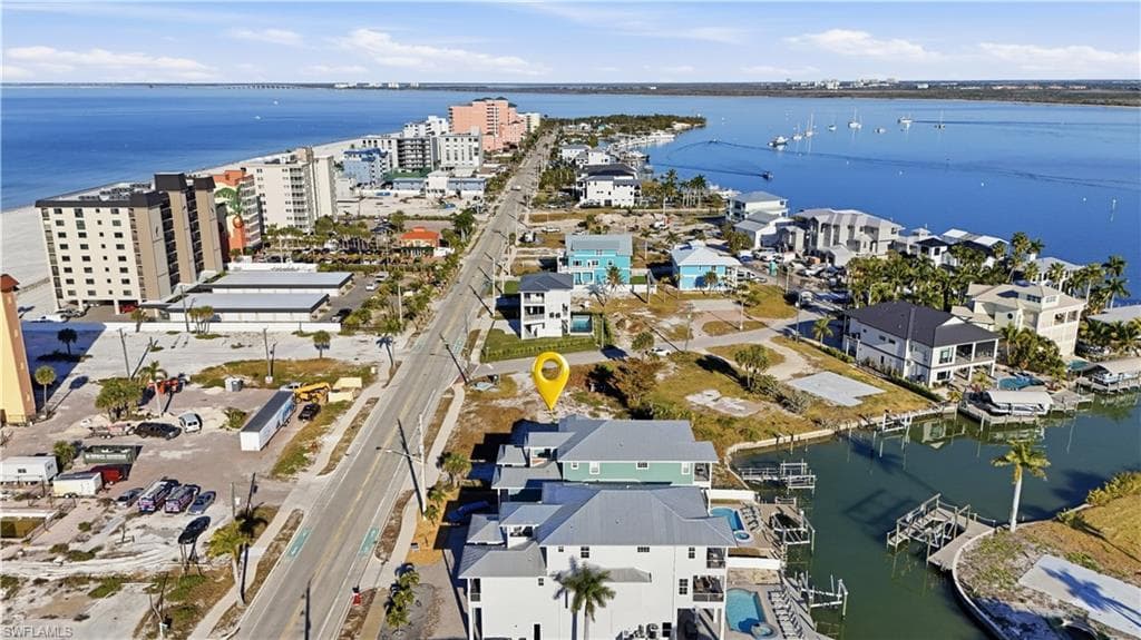 Drone / aerial view of a nearby body of water - Virtually Edited Image