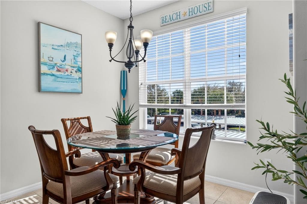 Dining space full of natural light and lots of windows.