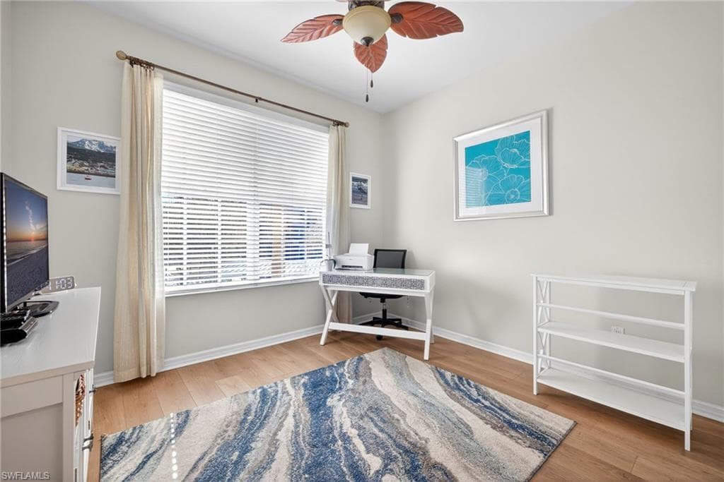 Third bedroom with closet perfect for an office.