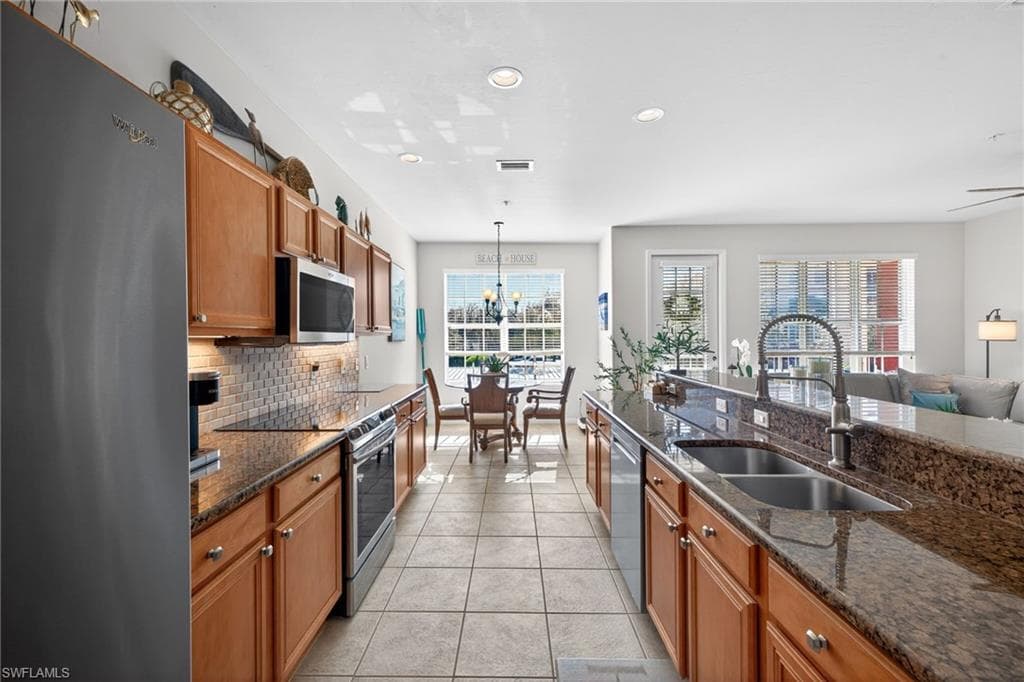 Bright open remodeled kitchen.